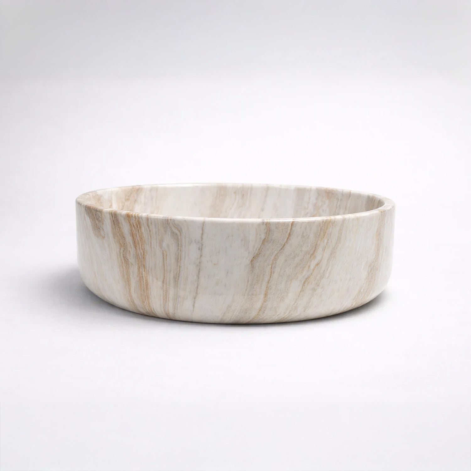 CLAYA Terra-40 Ceramic Above Counter Basin – Gloss Stone Marble