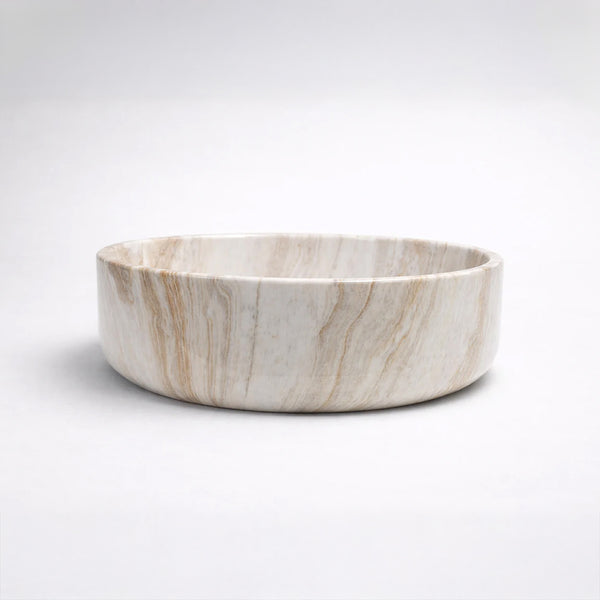 CLAYA Terra-40 Ceramic Above Counter Basin – Gloss Stone Marble