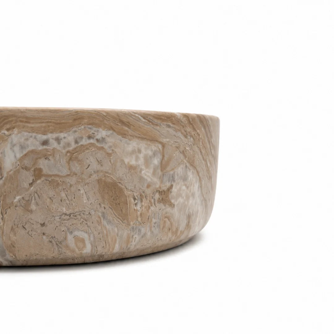 CLAYA Marvane-40-M Ceramic Above Counter Basin – Matte Stone Marble