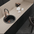Load image into Gallery viewer, Laveo Dafne Granite Stone Round Single Bowl Kitchen Sink 510mm - Beige
