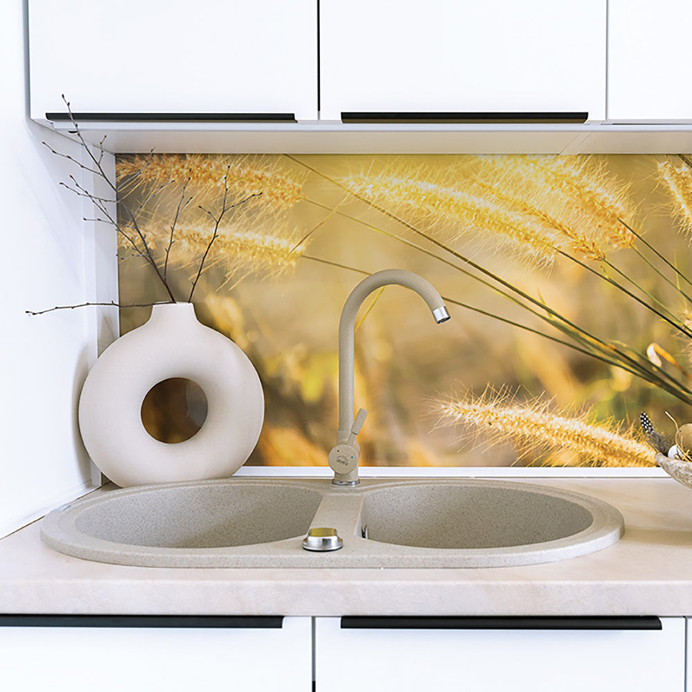 Laveo Dafne Granite Stone Round Double Bowl Kitchen Sink 470x780mm - Beige