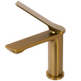 Load image into Gallery viewer, Solid Brass Short Basin Mixer - Brushed Brass Gold - RUSHY
