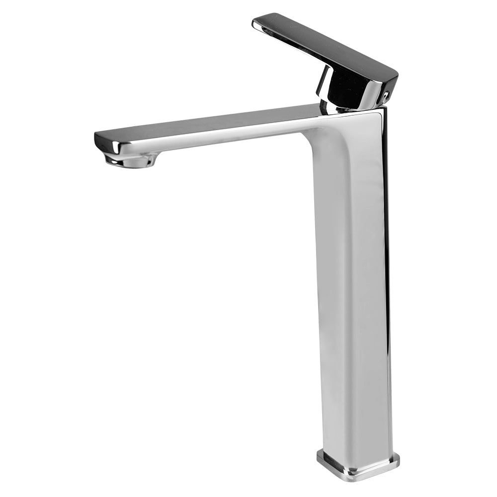 Solid Brass Tall Basin Mixer - Chrome Silver - IVANO