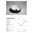 Load image into Gallery viewer, CLAYA Diamond-36 Round Ceramic Above Counter Basin - Matte Black
