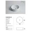 Load image into Gallery viewer, CLAYA Diamond-36 Round Ceramic Above Counter Basin - Gloss White

