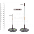 Load image into Gallery viewer, BOOMJOY Hand-Free Twist Mop with Microfiber Head & Adjustable Pole

