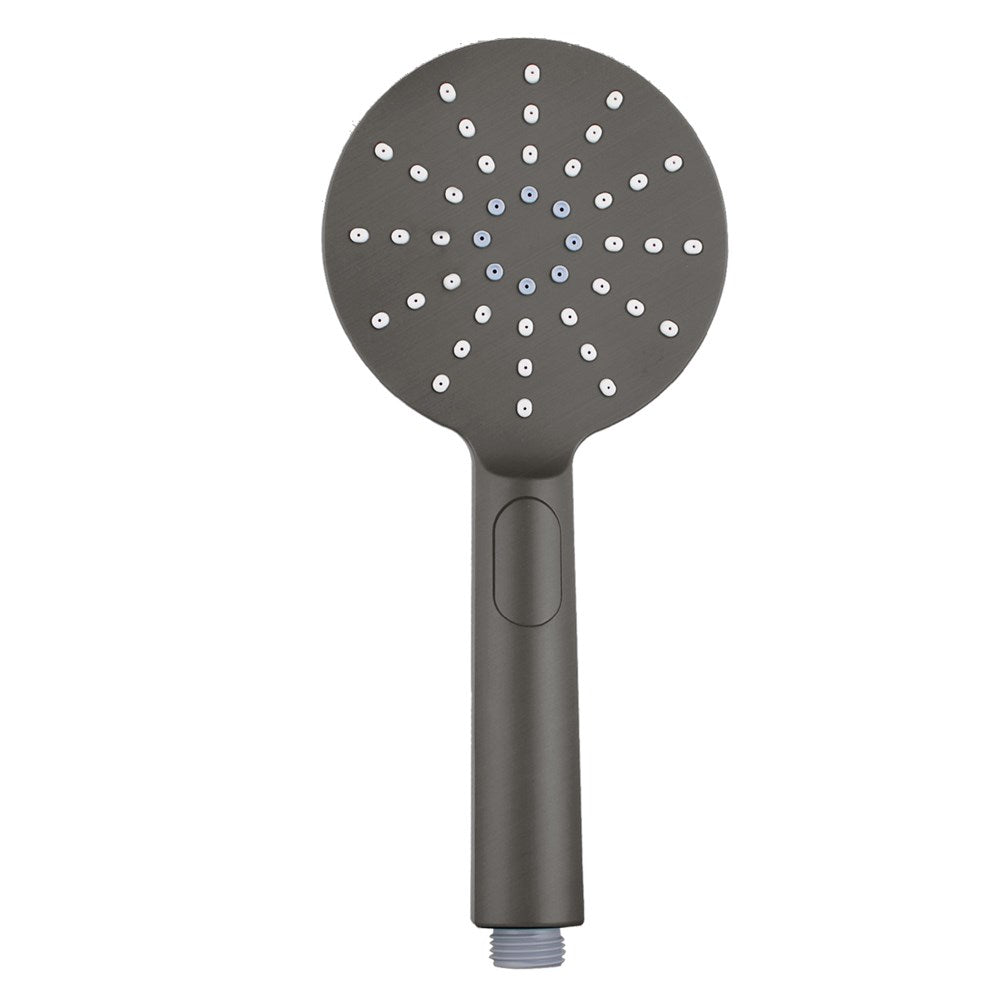 ABS 3 Functions Handheld Shower Head Round - Gunmetal Grey