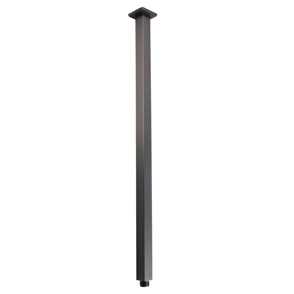 Stainless Steel 600mm Square Ceiling Shower Arm – Gunmetal Grey