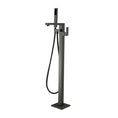 Load image into Gallery viewer, Solid Brass Freestanding Handheld Shower Head & Swivel Spout Tap II - Gunmetal Grey
