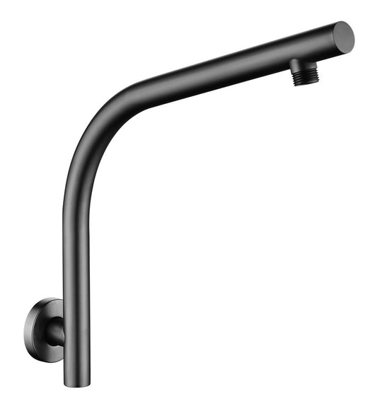 Stainless Steel Round Curved Wall Shower Arm – Gunmetal Grey