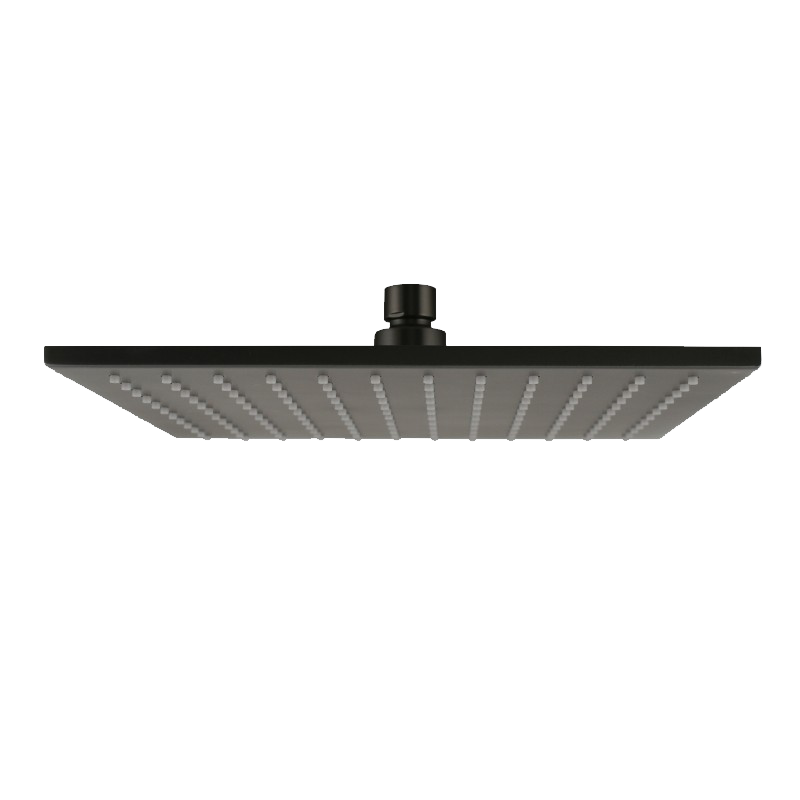 Solid Brass 250mm Shower Head Square - Gunmetal Grey