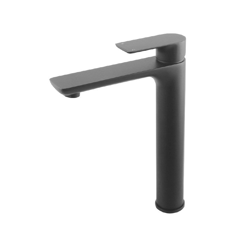 Solid Brass Tall Basin Mixer - Gunmetal Dark Grey - VOG