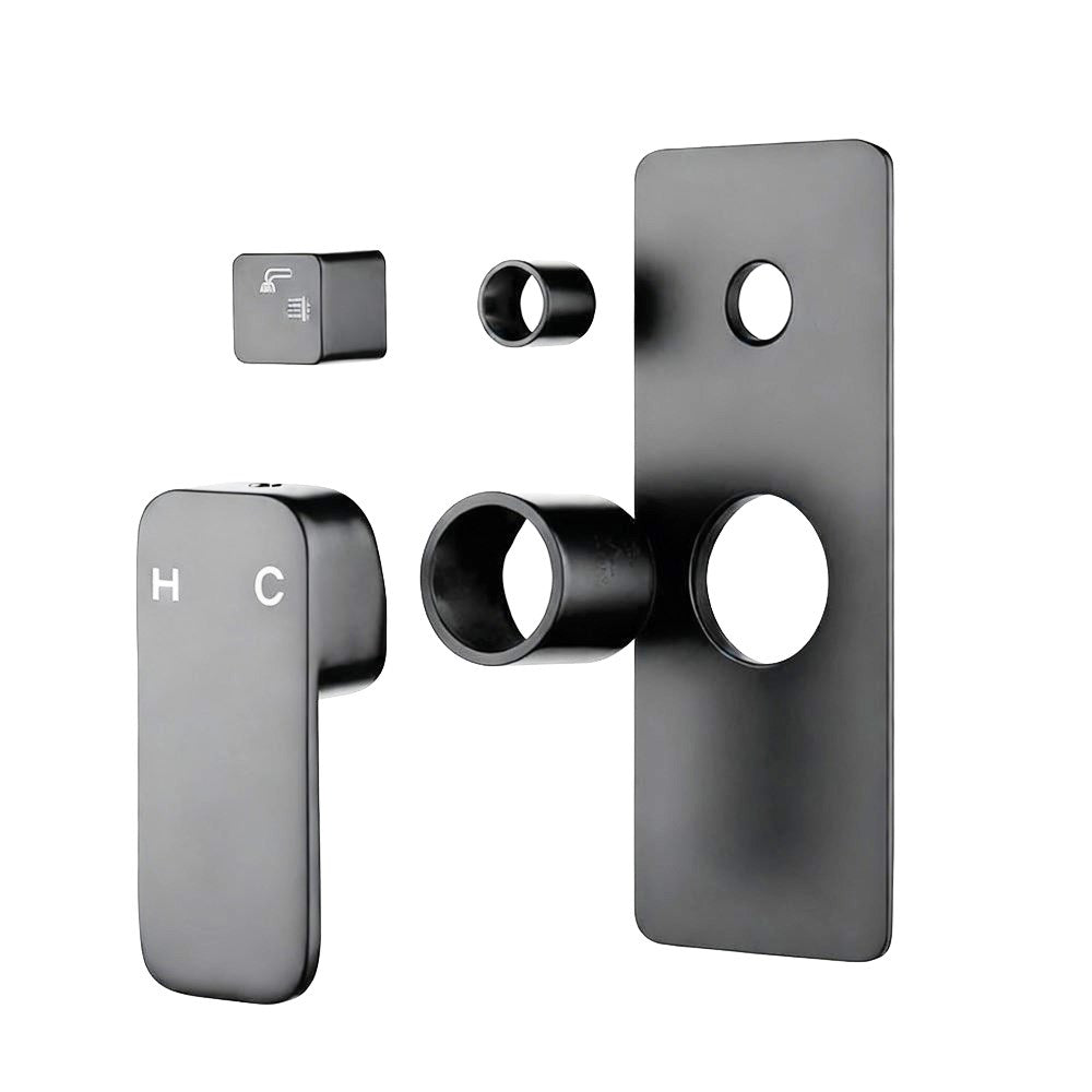 Solid Brass Wall Mixer Tap with Diverter Trim Kit (Match CLPD) - Gunmetal | IVANO
