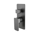 Load image into Gallery viewer, Solid Brass Wall Mixer Tap with Diverter Trim Kit (Match CLPD) - Gunmetal | IVANO
