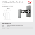 Load image into Gallery viewer, IVANO  Solid Brass Wall Mixer Tap - Gunmetal
