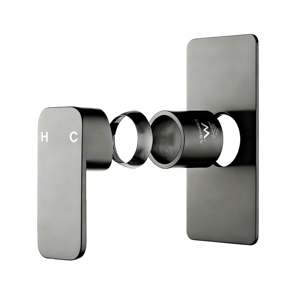 IVANO  Solid Brass Wall Mixer Tap - Gunmetal