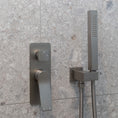 Load image into Gallery viewer, Solid Brass Fixed Square Handheld Shower Rail - Gunmetal Grey
