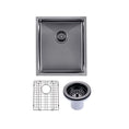 Load image into Gallery viewer, Stainless Steel Single Bowl Kitchen Sink 390x450x215mm - Gunmetal
