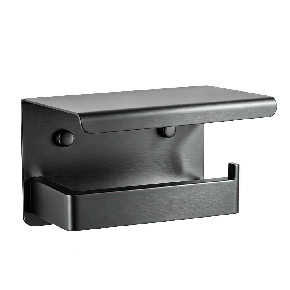 Stainless Steel Toilet Paper Holder- Gunmetal | IVANO