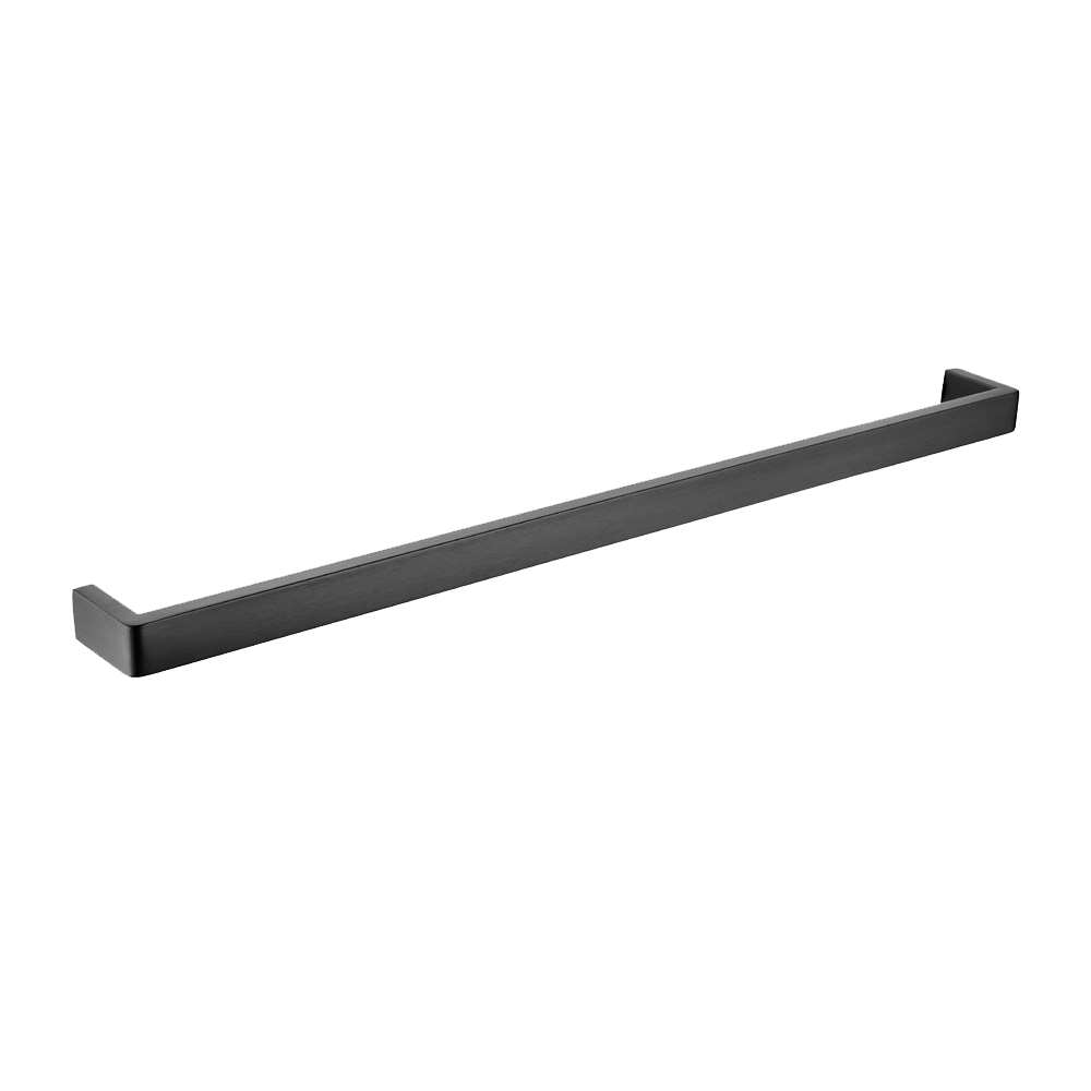 Stainless Steel 800mm Single Towel Rail - Gunmetal Dark Grey - IVANO