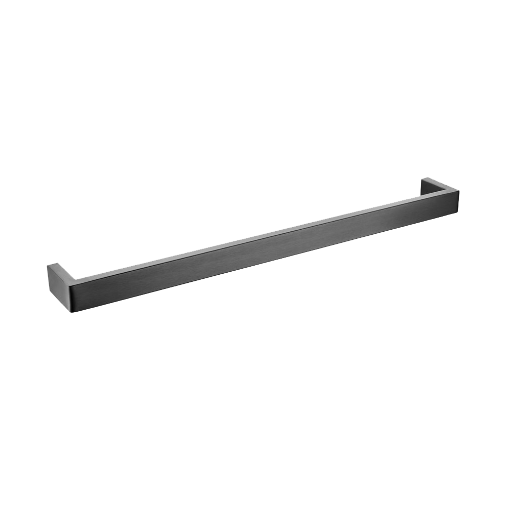 Stainless Steel 600mm Single Towel Rail - Gunmetal Dark Grey - IVANO