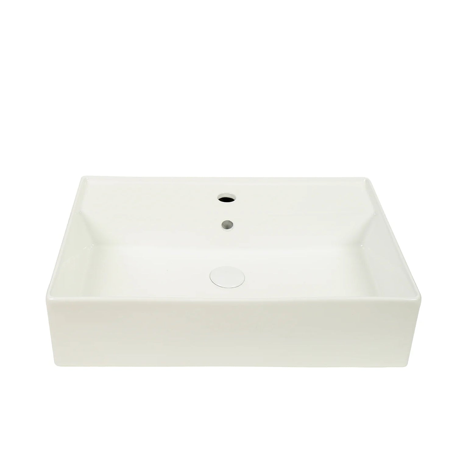 CLAYA Forma 60 Wall Hung Ceramic Basin with Overflow – Gloss White
