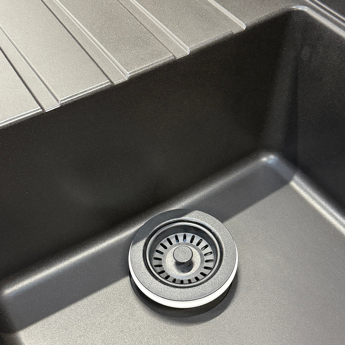 Granite Kitchen Sink Waste / Sink Part - No Overflow - Black