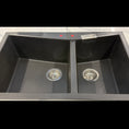 Load image into Gallery viewer, Carysil Granite Double Bowl Kitchen Sink with Overflow 800x500mm - Black
