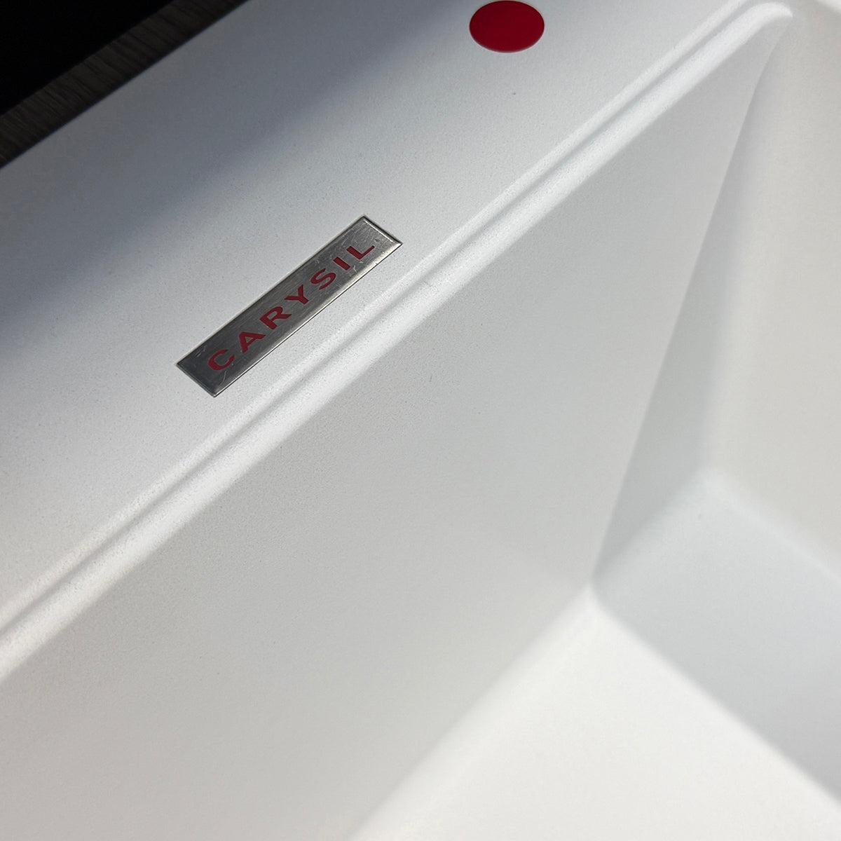 Carysil Granite Stone Single Bowl Kitchen Sink 780x510mm - White