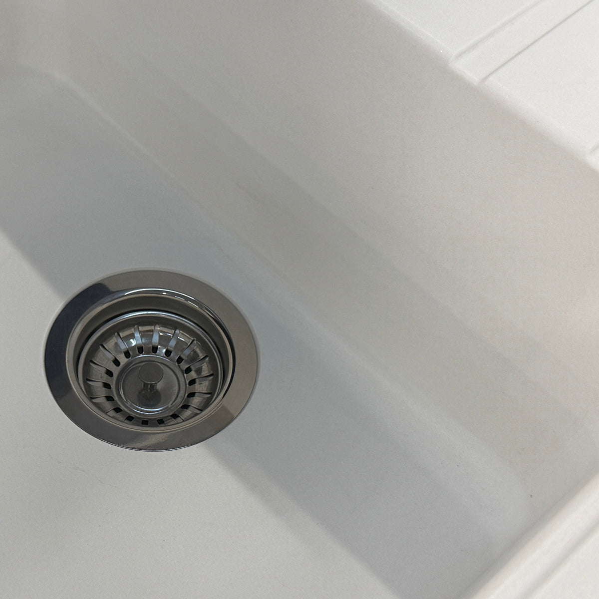 Carysil Granite Single Bowl Kitchen Sink with Drainboard Vivaldi D100S 780x500mm - White