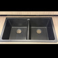 Load image into Gallery viewer, Granite Arete Stone Double Bowl Kitchen Sink 838x476mm - Black
