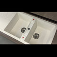 Load image into Gallery viewer, Carysil Granite Stone Double Bowl Kitchen Sink with Drainboard and Overflow 1150x500mm - White
