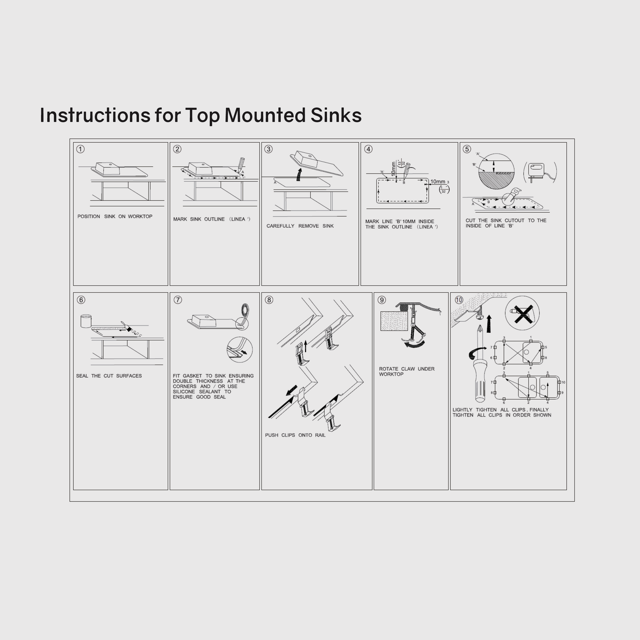 Stainless Steel PVD Single Bowl Kitchen Sink with Drain Board and Bottom Grid 960*450*230mm- Copper