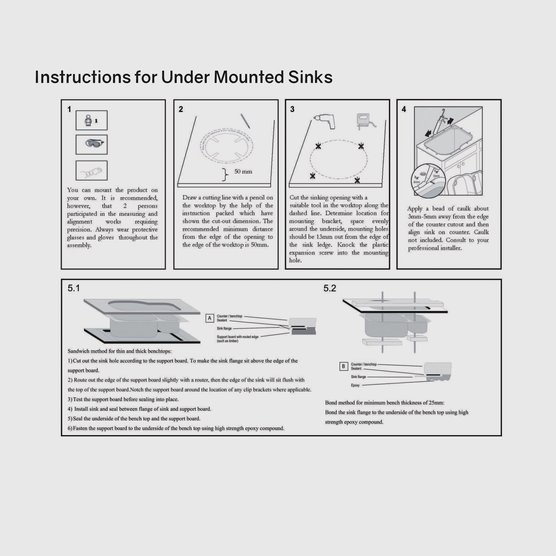 Stainless Steel PVD Single Bowl Kitchen Sink with Drain Board and Bottom Grid 960*450*230mm- Copper