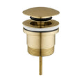 Load image into Gallery viewer, Solid Brass Universal Pop-Up Waste with Overflow - Light Brushed Brass Gold

