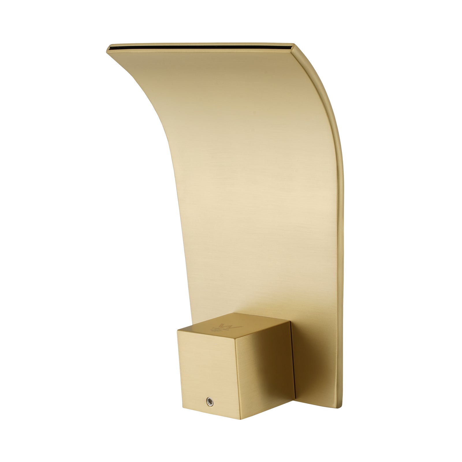 Solid Brass Basin/Bath Waterfall Spout - Light Brushed Brass Gold