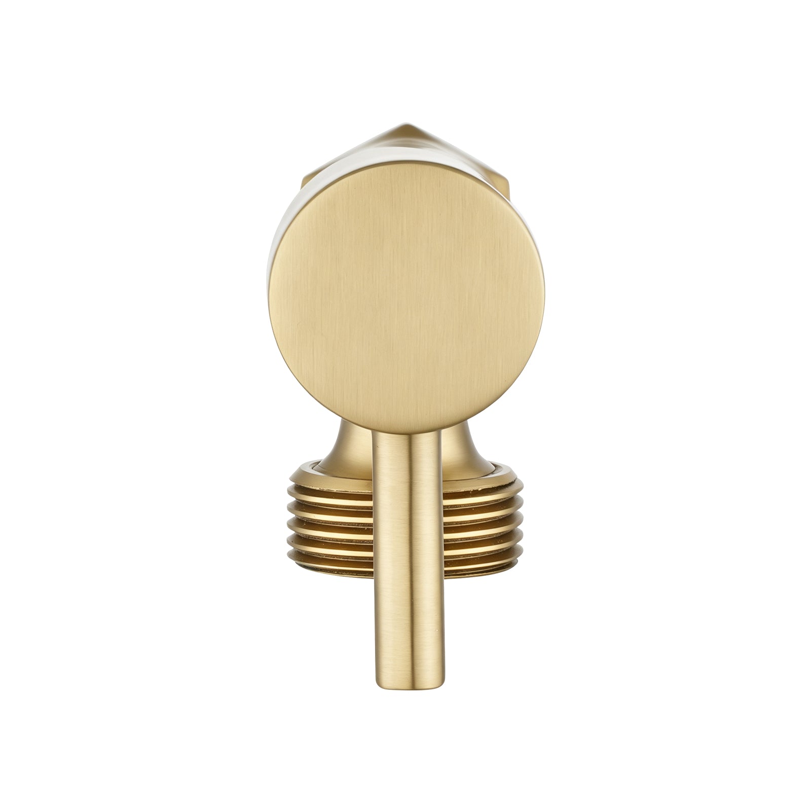 Brass Washing Machine Stop Tap – Round 1/4 Turn – Light Brushed Brass
