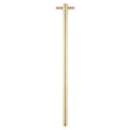 Load image into Gallery viewer, Stainless Steel Electric Heated Towel Rack Single Bar Vertical with Timer - Light Brushed Brass Gold
