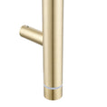 Load image into Gallery viewer, Stainless Steel Electric Heated Towel Rack Single Bar Vertical with Timer - Light Brushed Brass Gold
