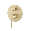 Load image into Gallery viewer, Solid Brass Wall Mixer Tap with Diverter Trim Kit (Match CLPD) - Light Brushed Brass | LUCID PIN
