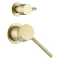 Load image into Gallery viewer, LUCID PIN Wall Diverter Mixer with Separate Cover Plate - Light Brushed Brass
