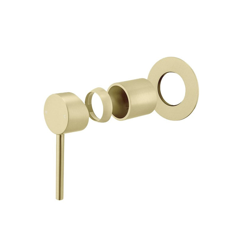 Solid Brass Wall Mixer Tap Trim Kit (Match CLPM) - Light Brushed Brass | LUCID PIN