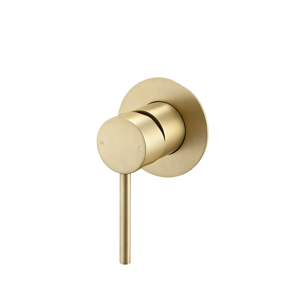 Solid Brass Wall Mixer Tap Trim Kit (Match CLPM) - Light Brushed Brass | LUCID PIN