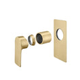 Load image into Gallery viewer, Solid Brass Wall Mixer Tap Trim Kit (Match CLPM) - Light Brushed Brass Gold | VOG
