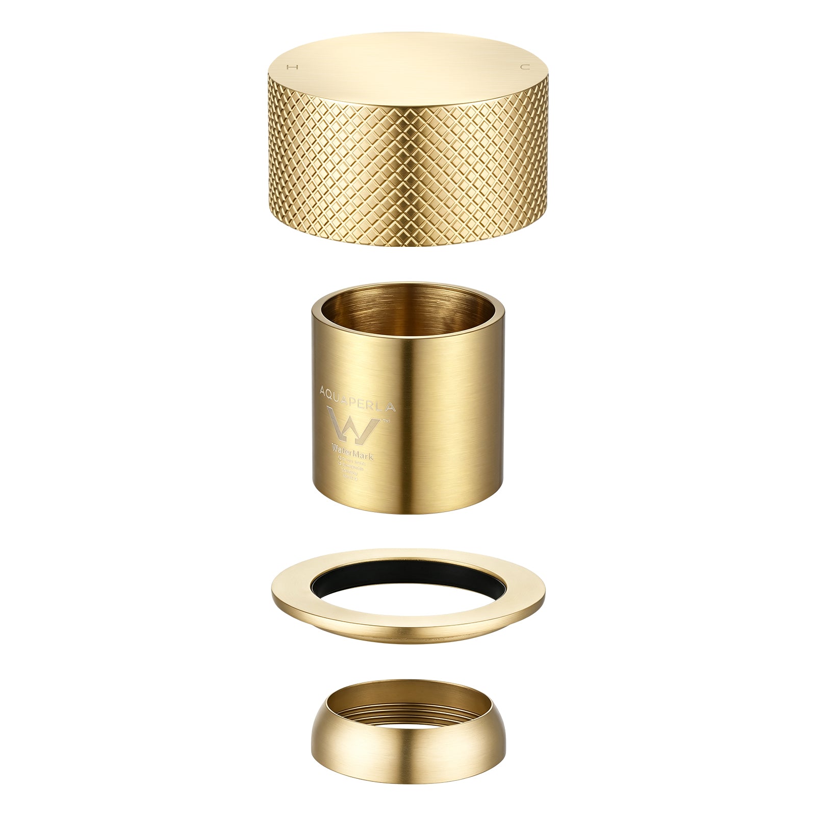 Knurled Wall Mixer Handle Only (Match CLPM) – Light Brushed Brass | MOON