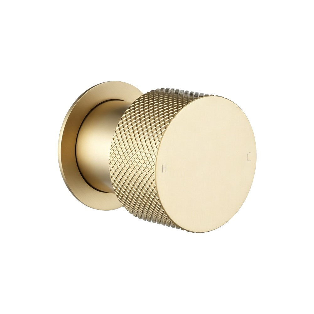 Knurled Wall Mixer Handle Only (Match CLPM) – Light Brushed Brass | MOON