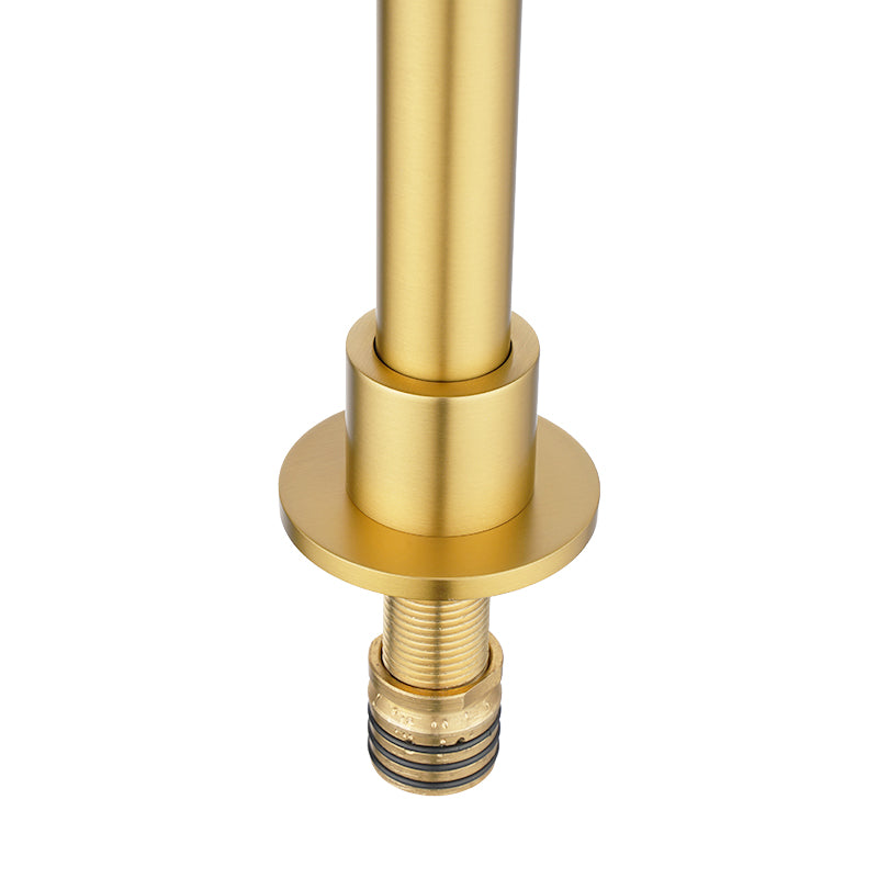 MOON  Solid Brass Swivel Basin Mixer - Light Brushed Brass