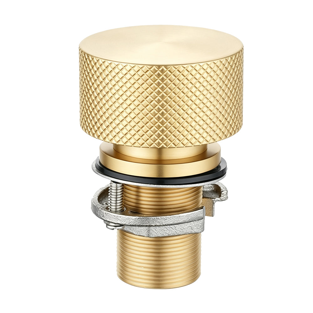 MOON  Solid Brass Swivel Basin Mixer - Light Brushed Brass