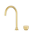Load image into Gallery viewer, MOON  Solid Brass Swivel Basin Mixer - Light Brushed Brass
