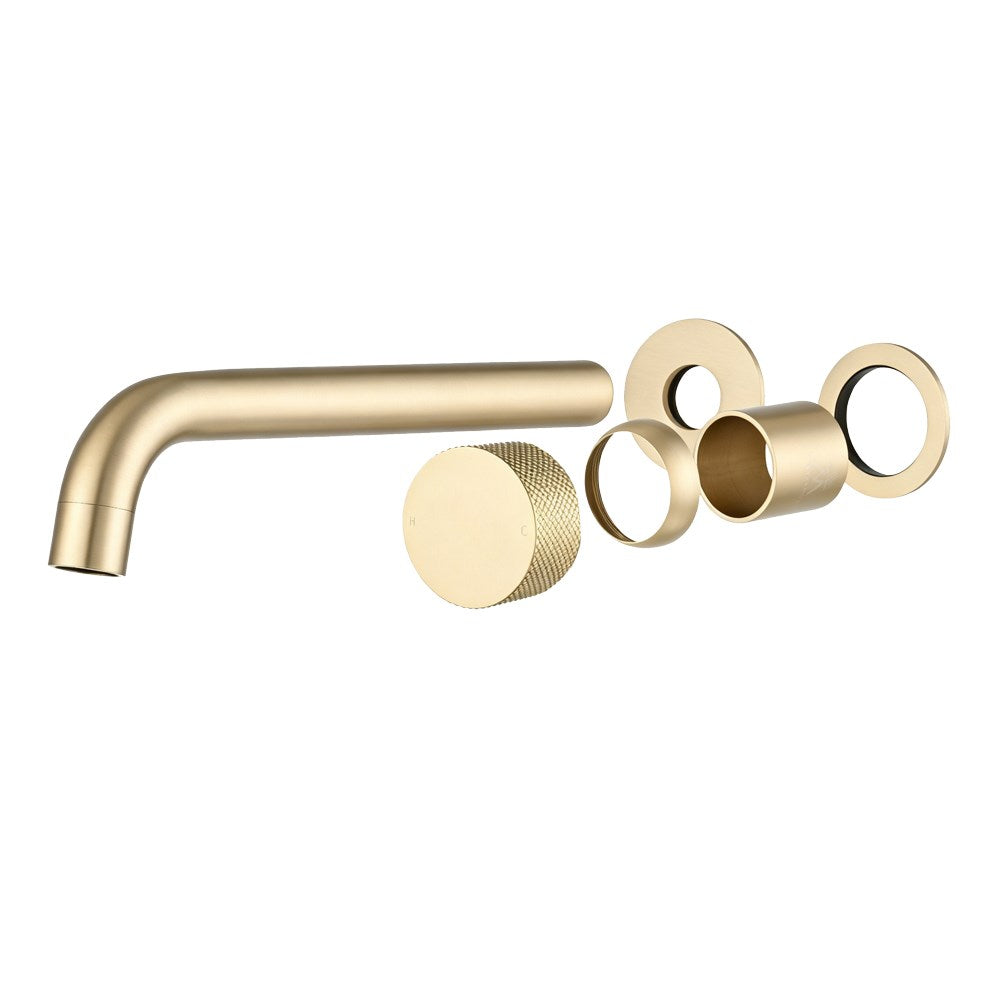Solid Brass Wall Mixer Trim Kit (Match CLPS) - Light Brushed Brass | MOON